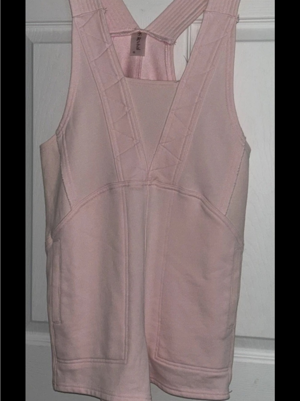 Pink Sleeveless Romper - Women's Soft Knit Overalls